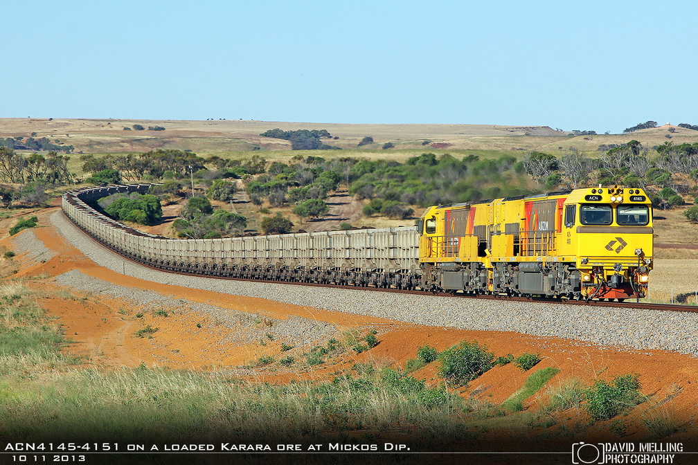 ACN4145-4151 on a loaded Karara ore at Mickos Dip. 10.11.2013.jpg
