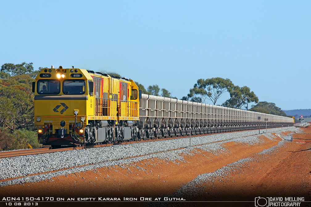 ACN4150-4170 on an empty Karara Iron Ore at Gutha. 10.08.2013.jpg