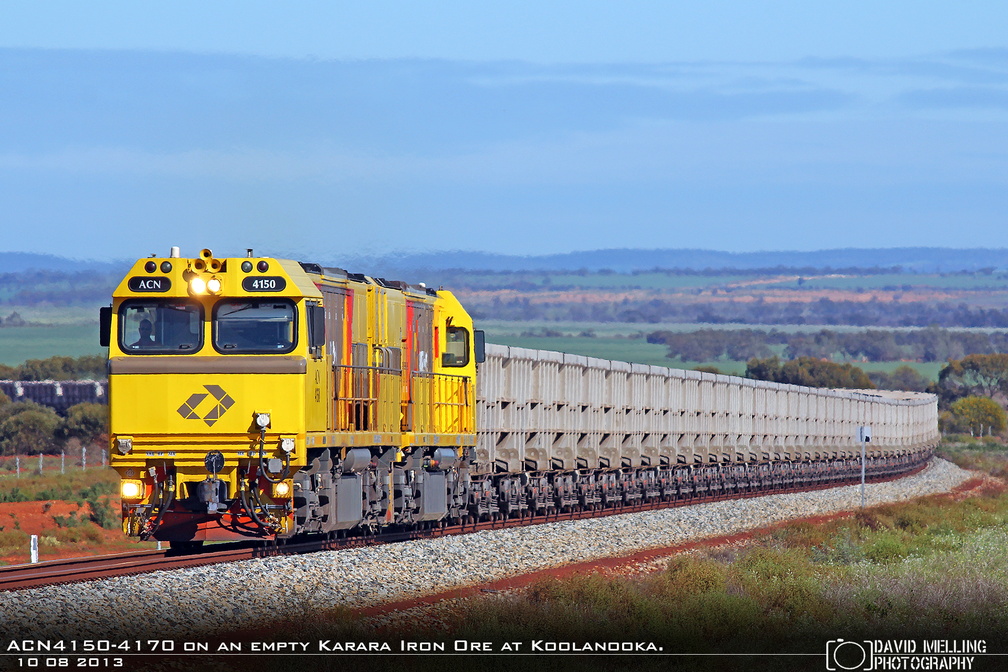ACN4150-4170 on an empty Karara Iron Ore at Koolanooka. 10.08.2013.jpg