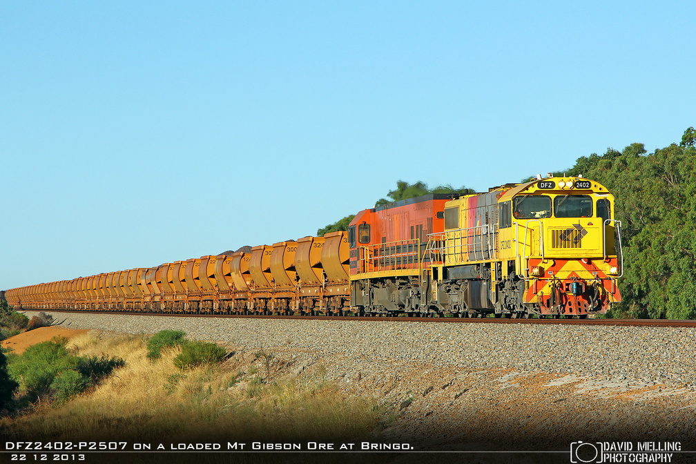 DFZ2402-P2507 on a loaded Mt Gibson Ore at Bringo. 22.12.2013.jpg