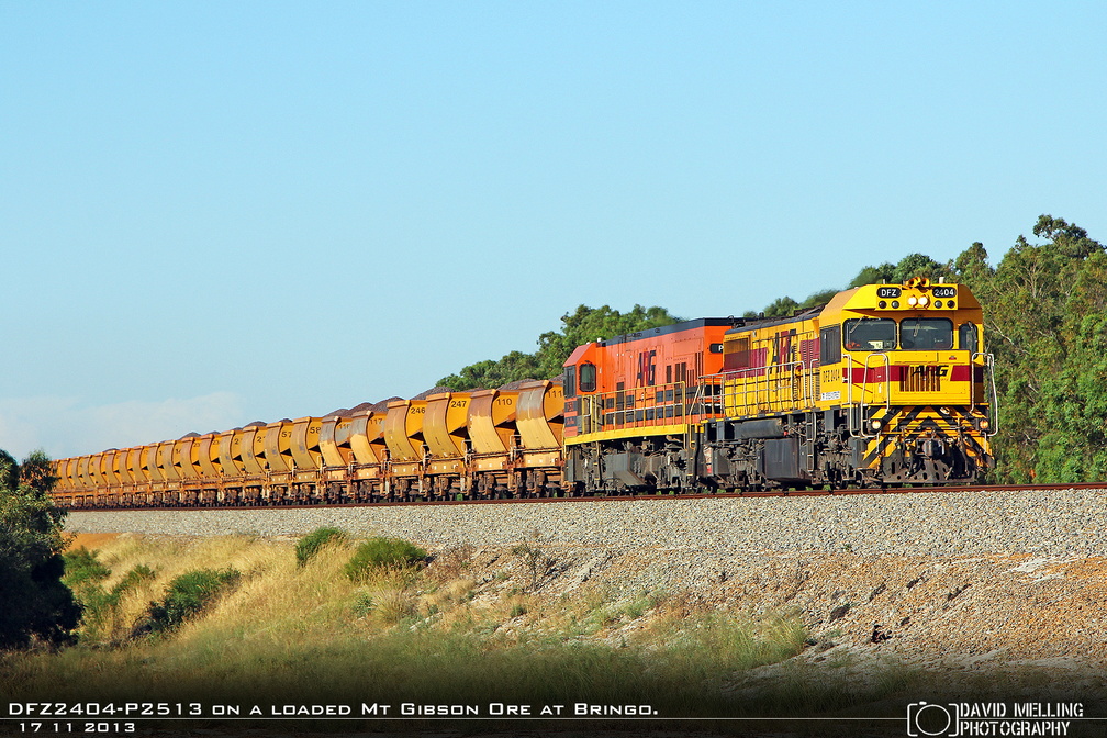 DFZ2404-P2513 on a loaded Mt Gibson Ore at Bringo. 17.11.2013.jpg